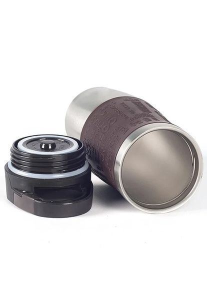 Термокружка с ручкой-карабином EB-626 380 мл Термос чашка Нержавеющая сталь с силиконовым нескользящим держателем Edenberg (354823798)