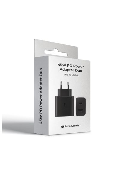 Зарядний пристрій (ARM73646) ArmorStandart AR-TA220 45W A+C PD Fast Charger Black (370014777)