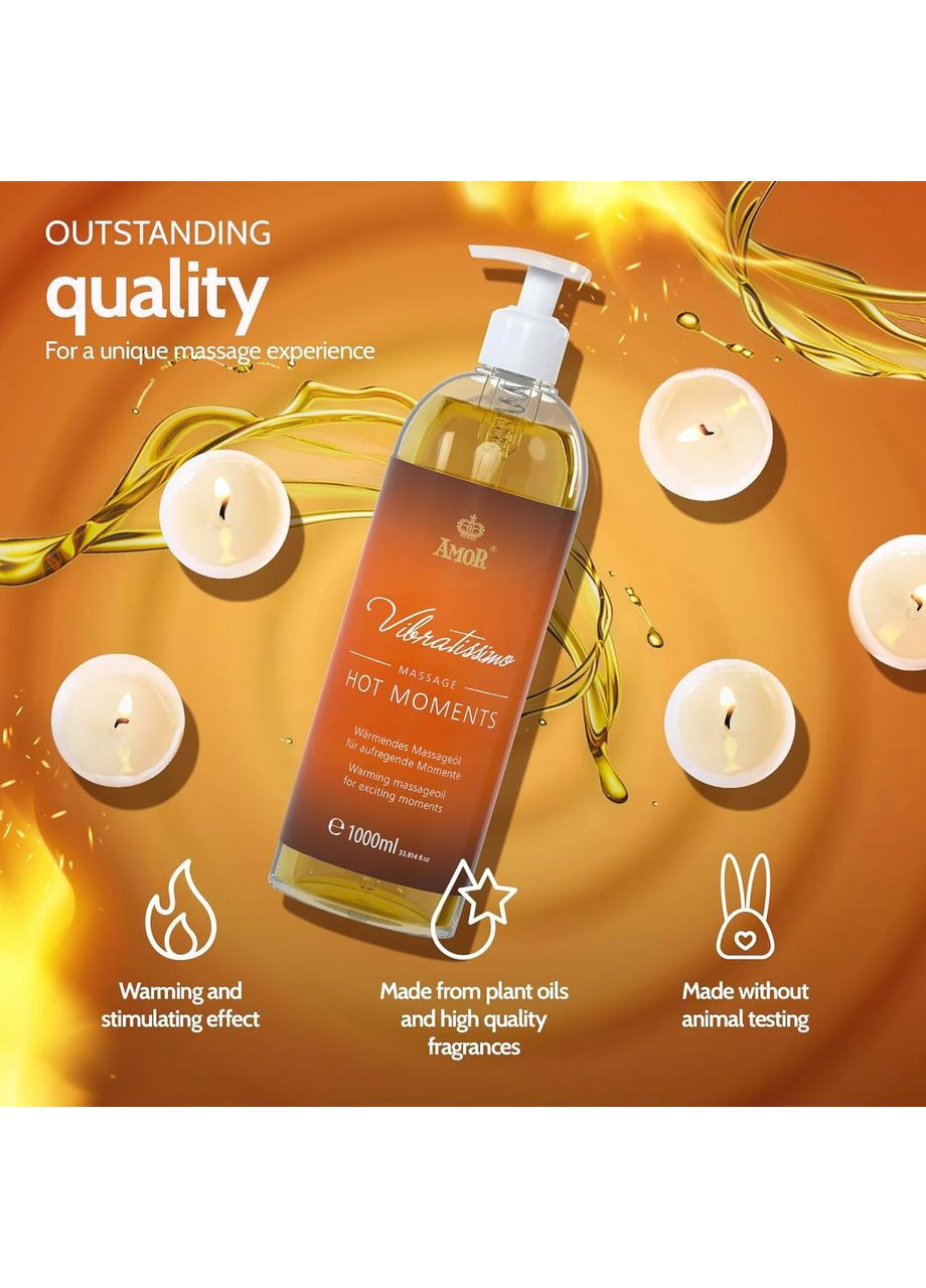 Массажное масло - Vibratissimo Hot Moments, 1000 мл Amor (363969024)
