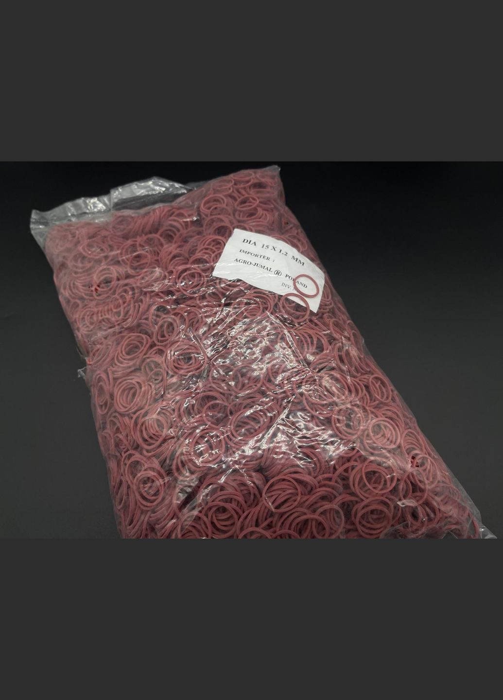 Резинки для денег канцелярские 15 х 1.2 х 1.2 мм красные банковские в пакете HM furnitura (330607600)