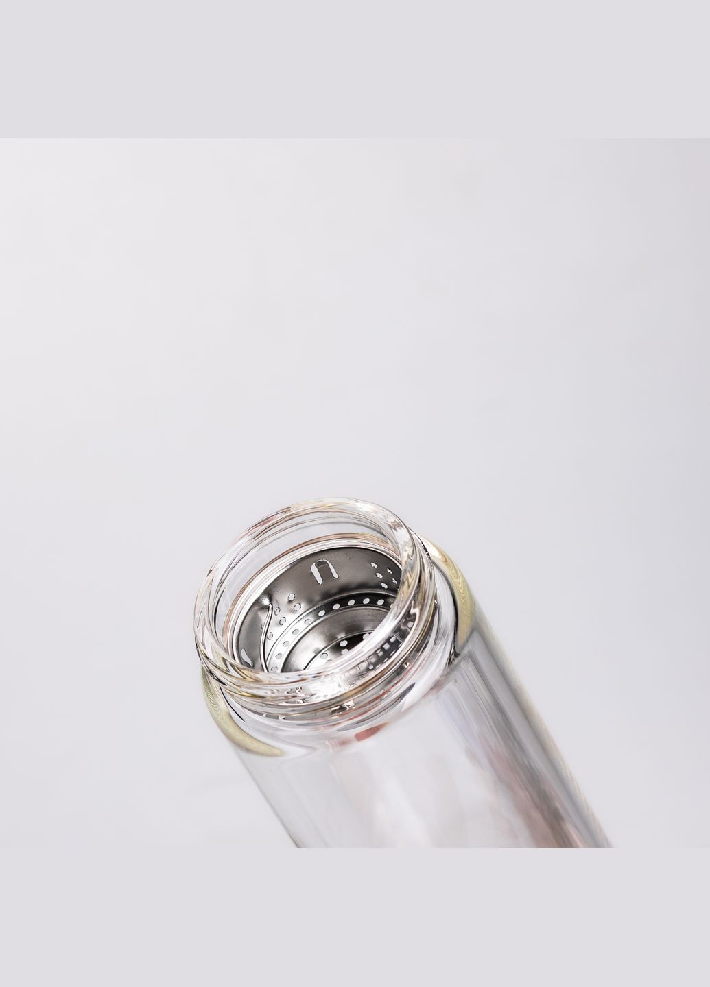 Термос стеклянный 330 мл с двойными стенками и ситечком, синий Yiwu (307084546)