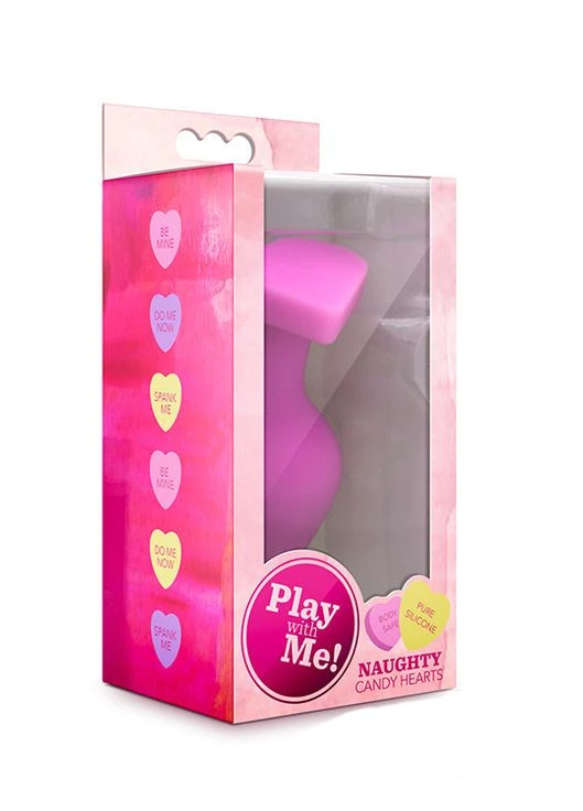 Анальний плаг PLAY WITH ME CANDY HEART BE MINE PINK, Жовтий Blush (303893621)