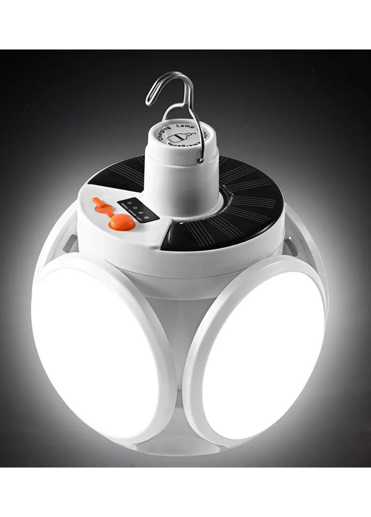 Фонарь лампа аккумуляторная ручная (подвесная) от солнечной батареи с USB зарядкой на 5 режимов до 3-4 часов работы No Brand (361669460)