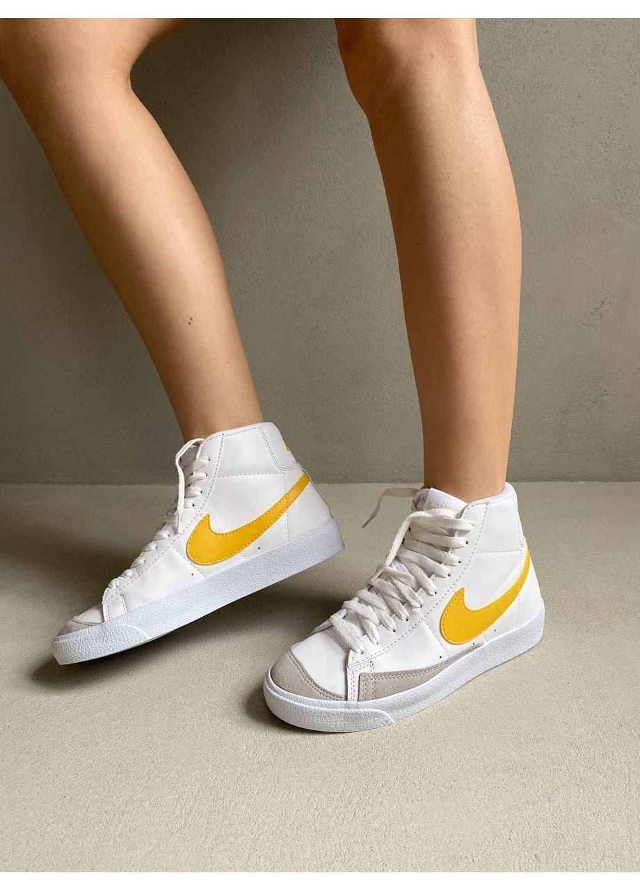 КРОССОВКИ ЖЕНСКИЕ NIKE BLAZER VINTAGE 77 YELLOW НАЙК БЛЕЙЗЕР No Brand белые демисезоны (368888254)