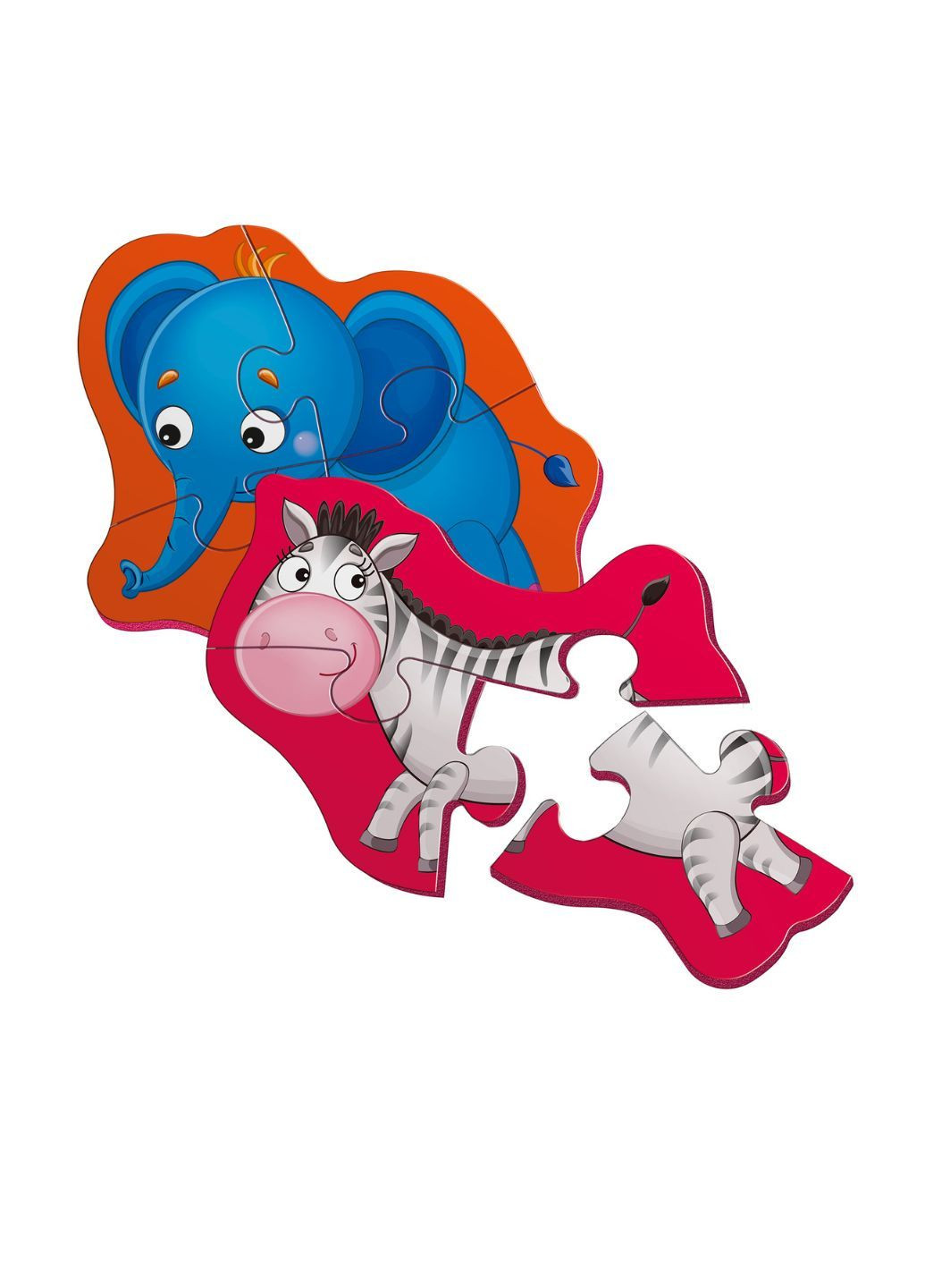 Магнітні бебі пазли "Слоник та зебрік" VT3208-12 (укр) Vladi toys (293154118)