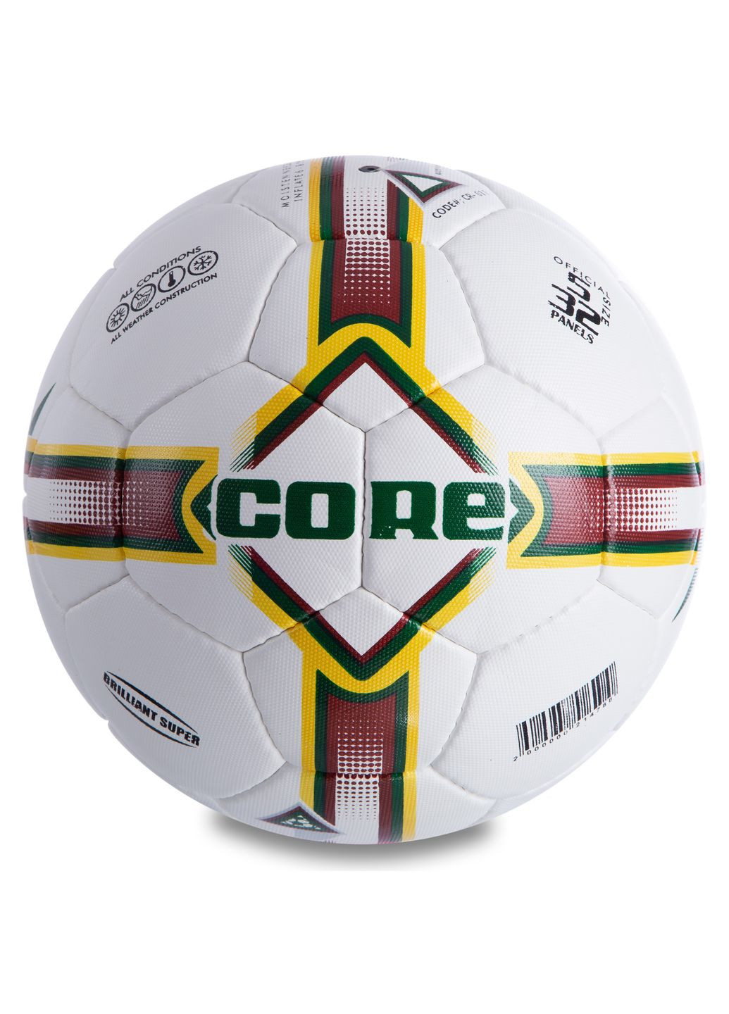 М'яч для футболу Briliant Super CR-011 (розмір 5) Core (369141835)