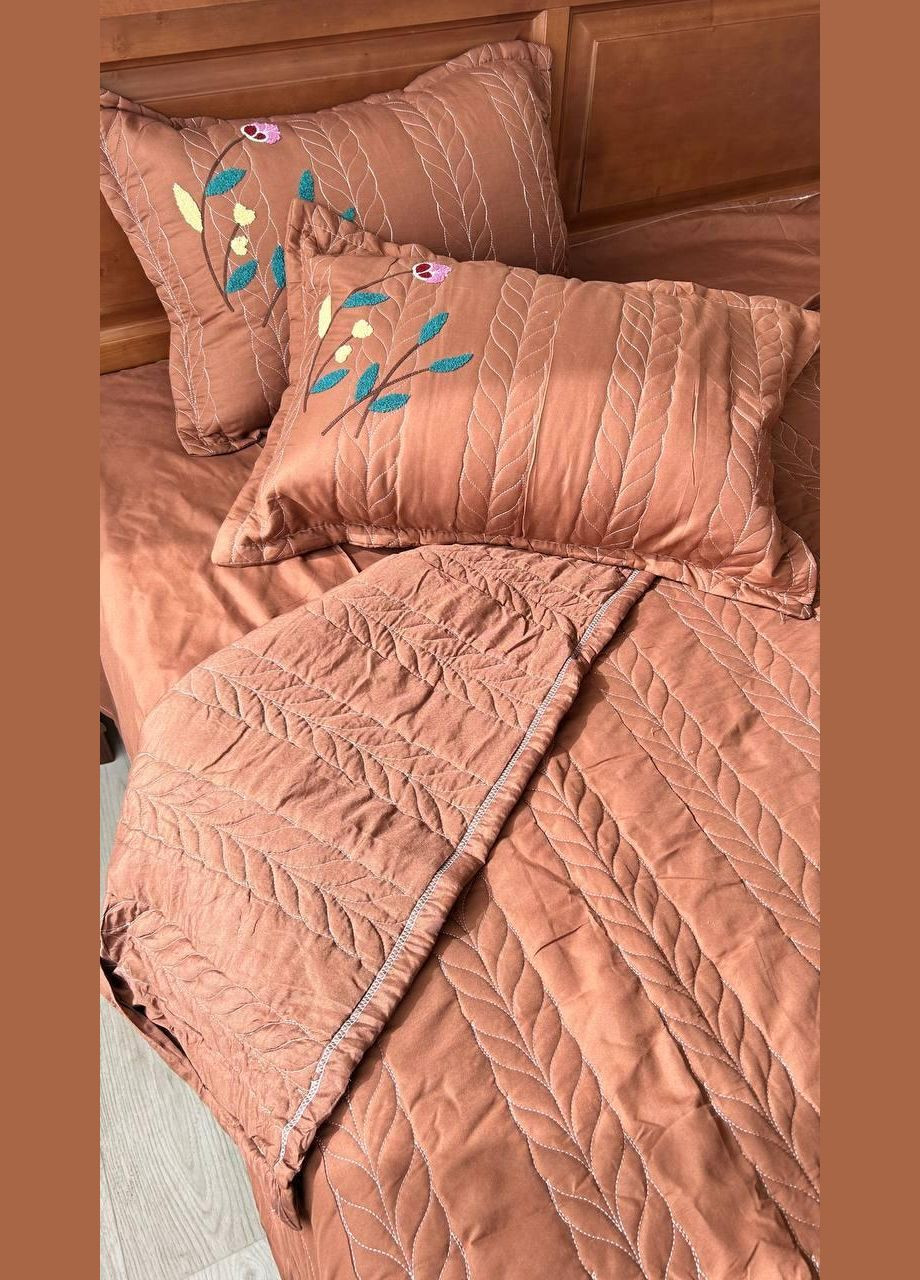 Постельное белье стёганое хлопок летнее евро (П4К-mur-pokrivalo33-001) No Brand (308754815)