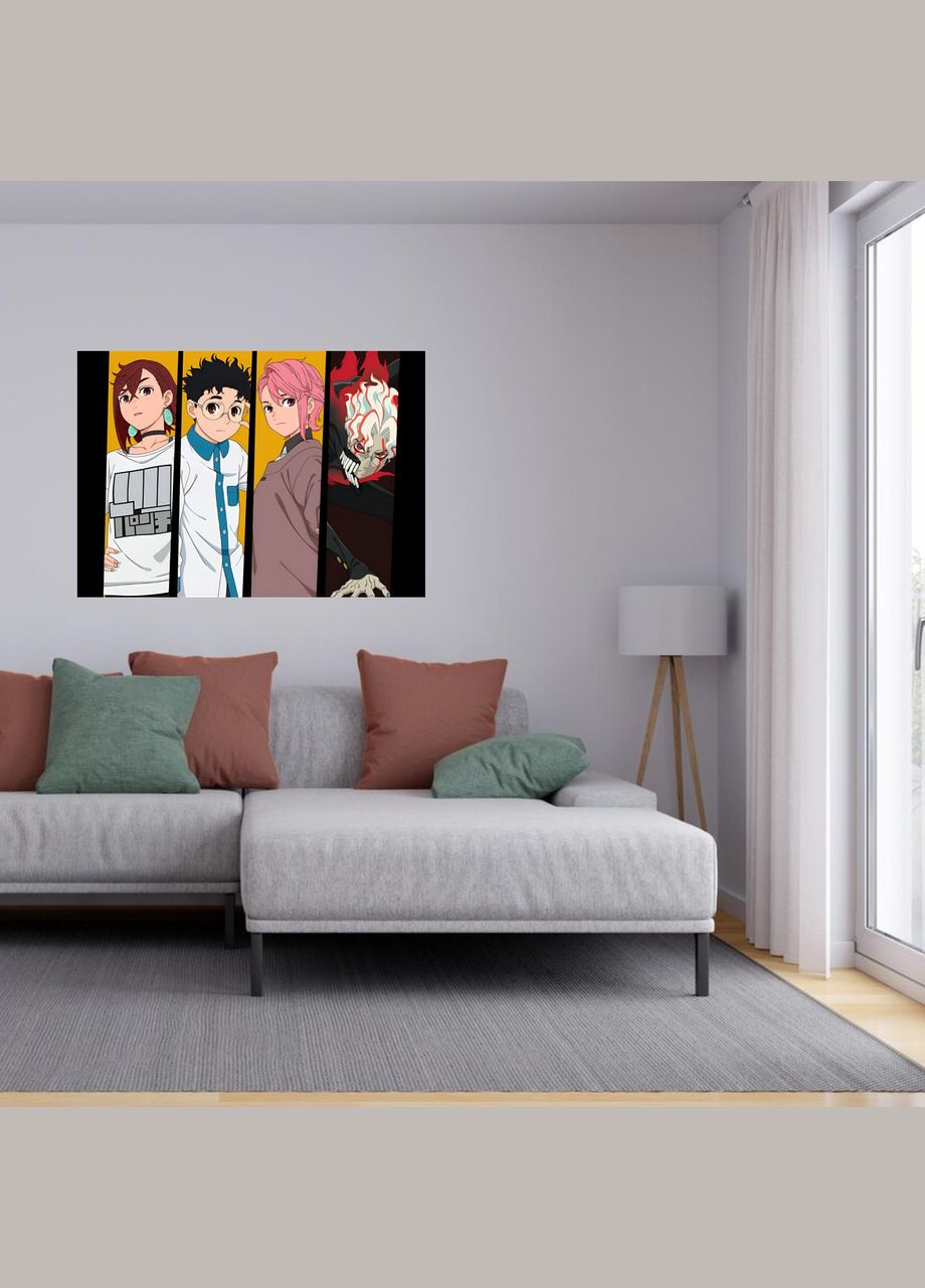 Плакат- на стіну з оригінальним принтом аніме-манги Dandadan Дандадан "персонажі" А2 Кавун постер (316210886)