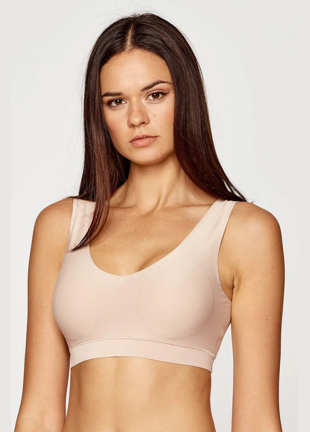 Бежевый топ бесшовный бра-топ Chantelle без косточек