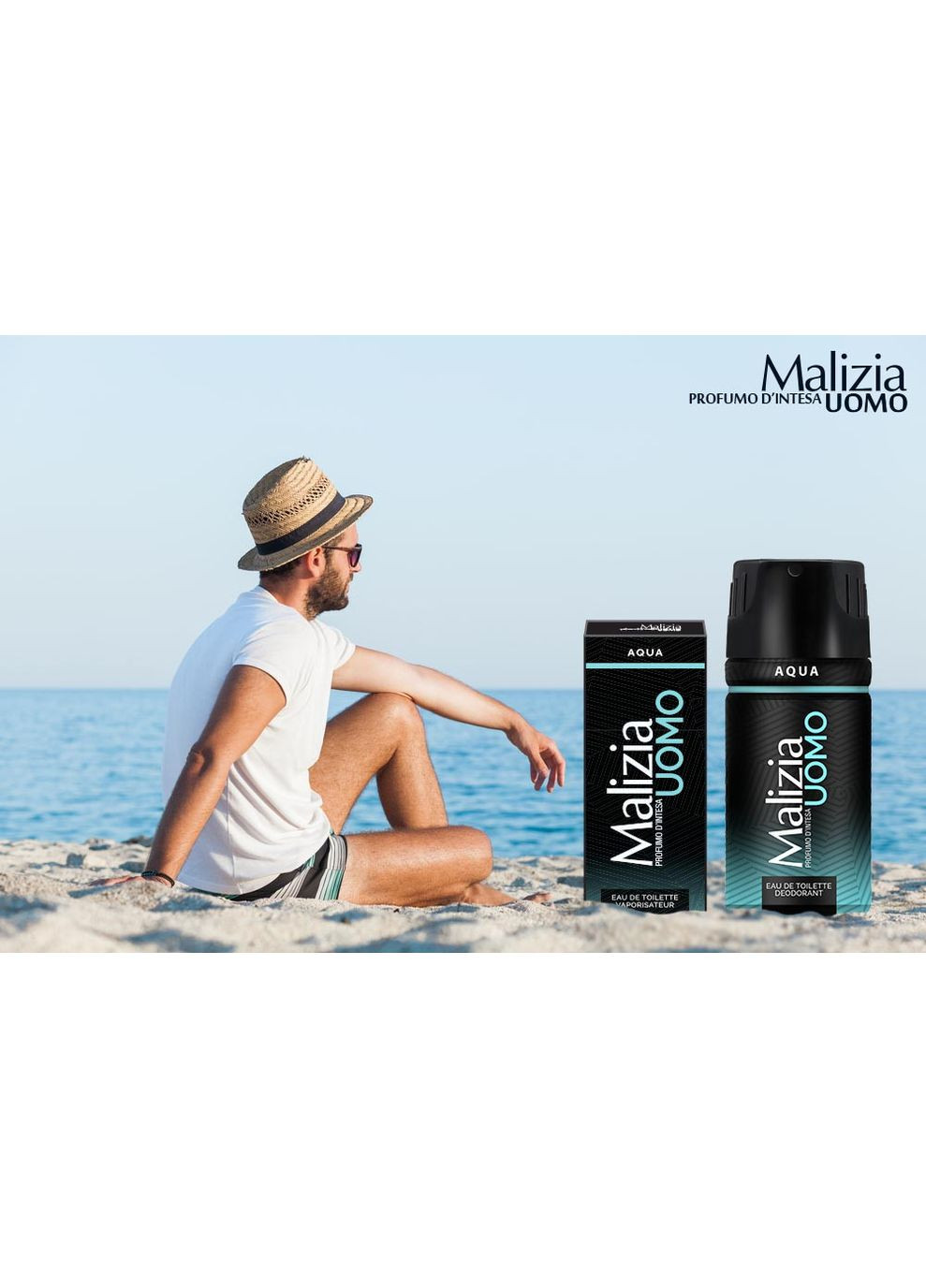 Дезодорант парфюмированный мужской Аква Uomo Aqua 150 мл Malizia (370567229)