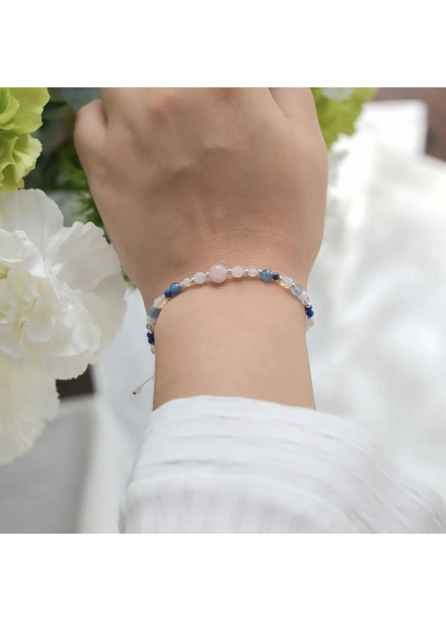 Браслет талісман для знаку зодіаку Терези з натурального каміння на затяжці d-6х4-3-2мм+- No Brand Браслет (360564179)