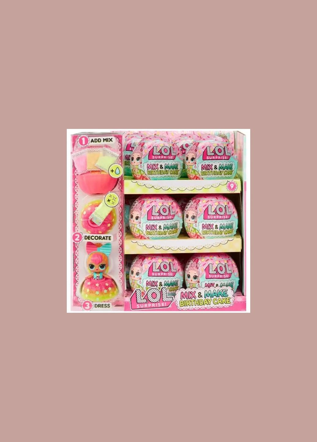 Ігровий набір Lol Surprise Mix Make Birthday Cake Daring diva Tots Colleectible Doll, DIY Cake лялька лол кейс кекс 593140 L.O.L. Surprise! (323480859)