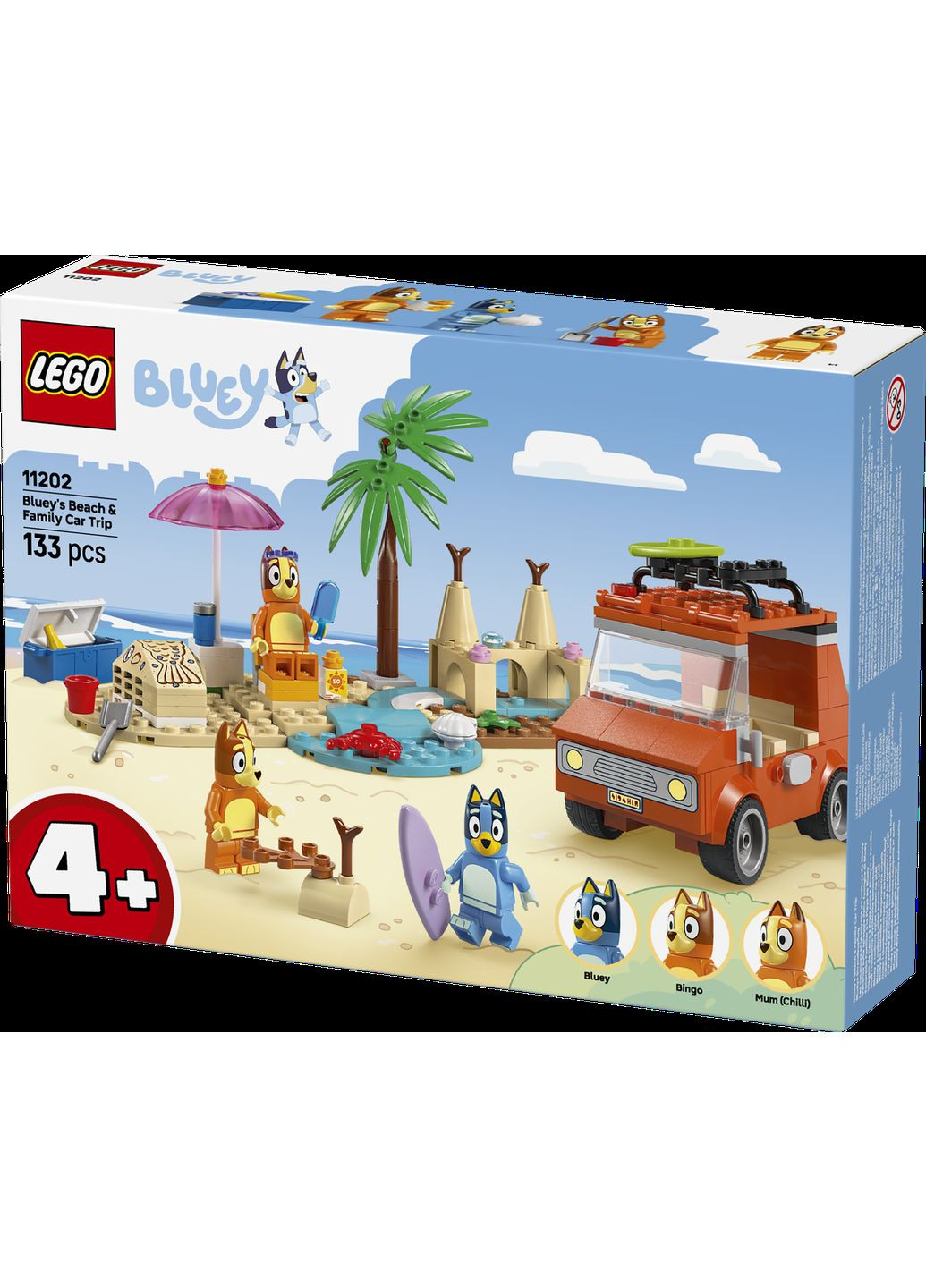 Лего Блуи Пляж и семейная поездка на автомобили Блуи Bluey 11202 Lego (372012588)