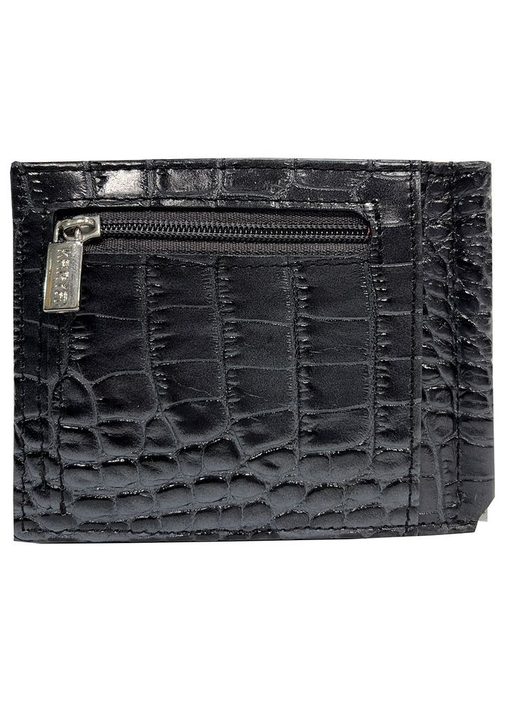 Зажим для купюр из натуральной кожи темно-серый тисненый турецкий Karya (336377887)