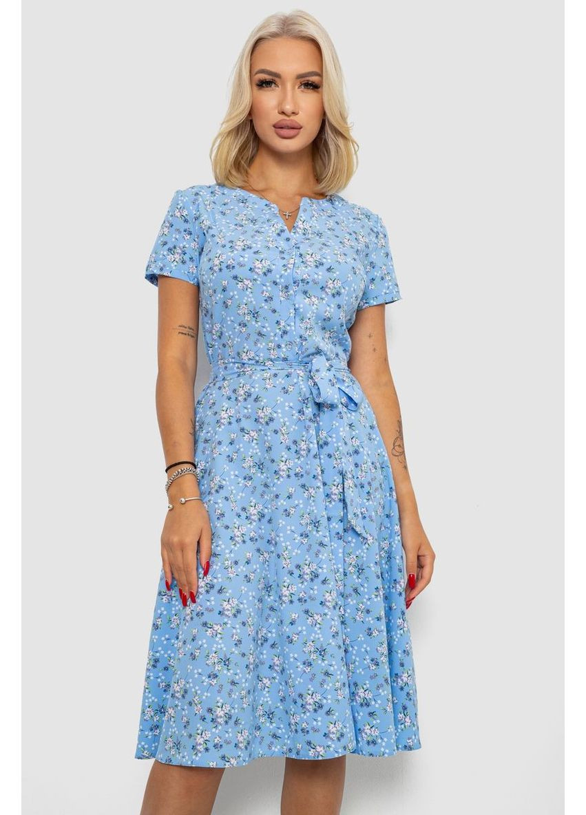 Голубое платье софт с принтом Ager