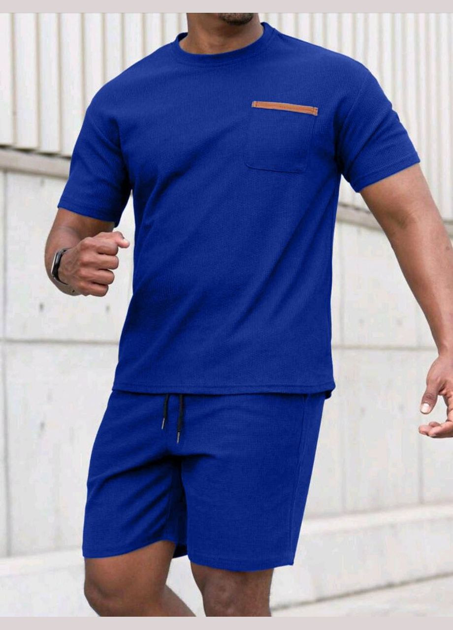 Синій чоловічий костюм Style Point