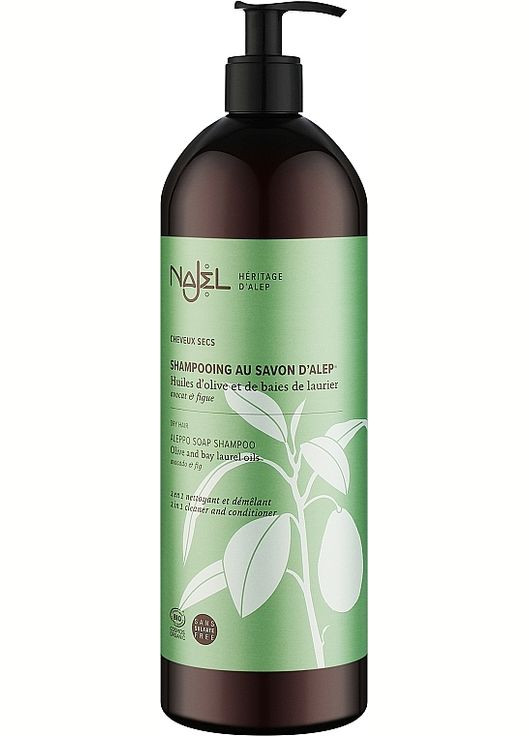 Шампунь на основі алеппського мила 2в1 для сухого волосся Aleppo Soap Shampoo 1000ml (577469-176253) Najel (368635531)