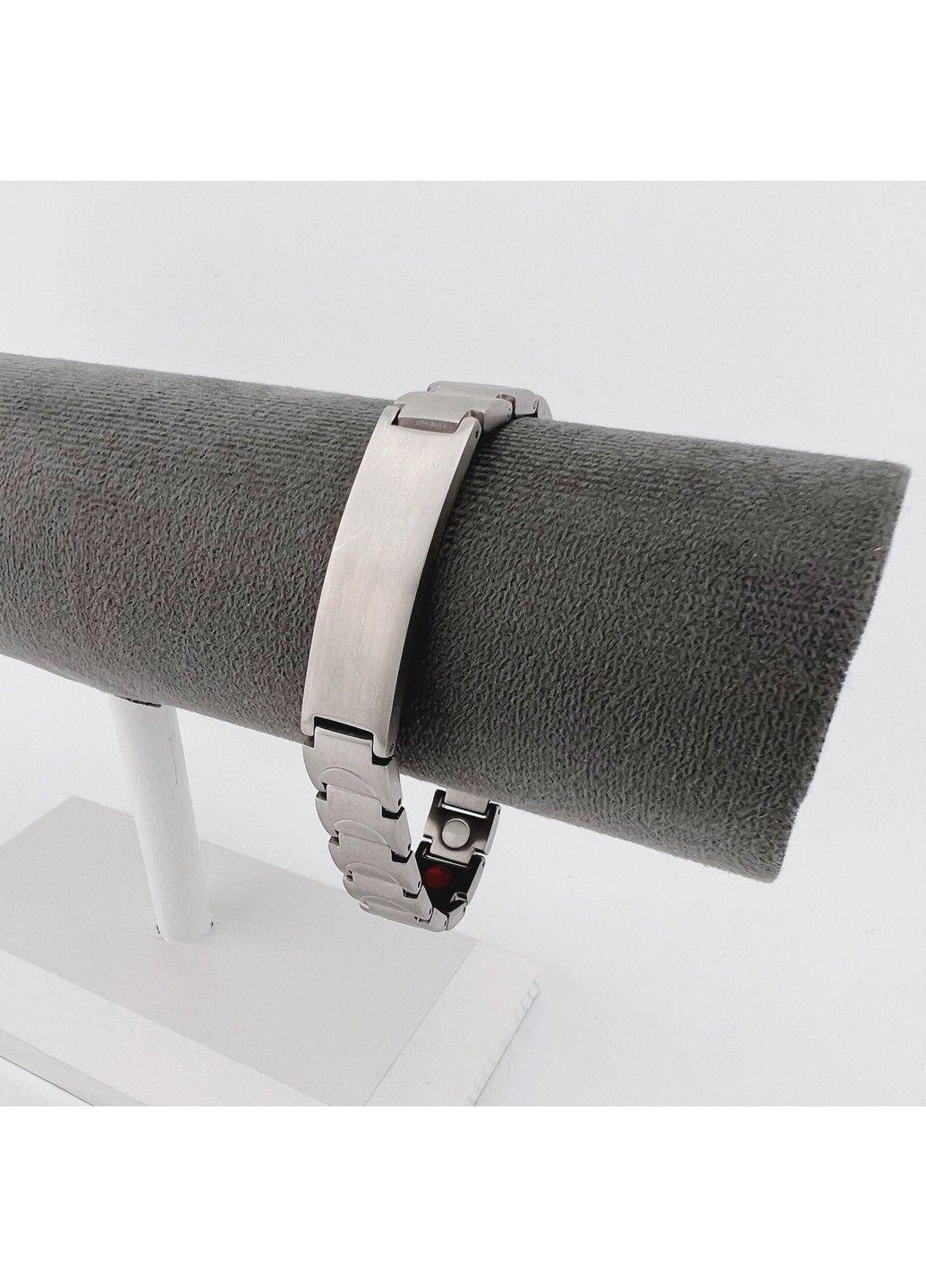 Мужской браслет под гравировку из медицинской стали с магнетитами 21см BS-023 No Brand (299486570)