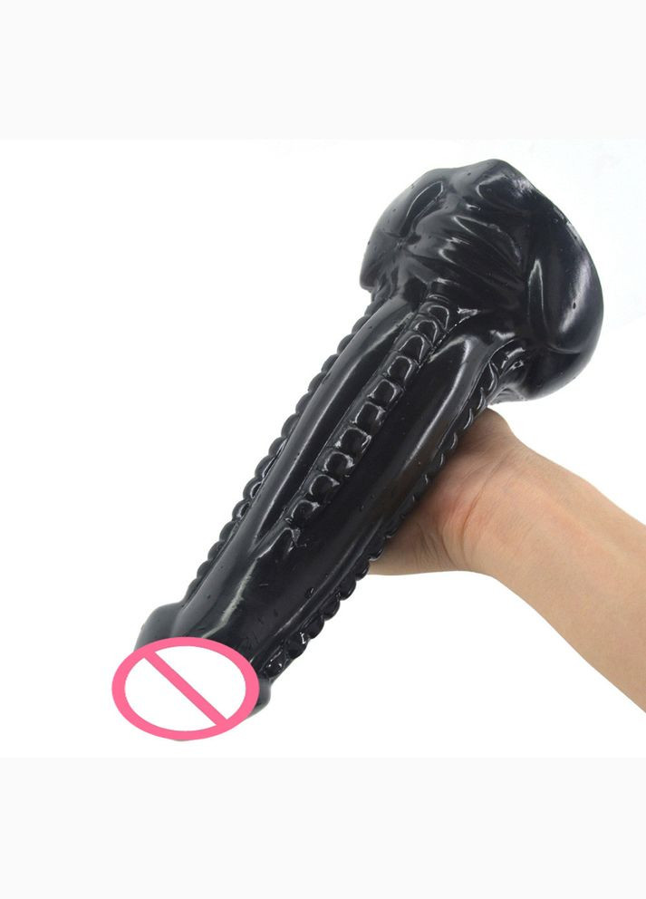 Фалоімітатор дракон FAAK дилдо товстий фаллос великі анальні пробки 17,5см (чорний) No Brand (314874517)