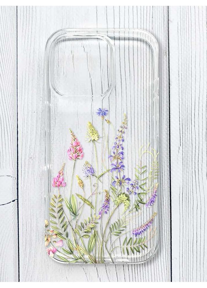 Прозорий чохол на iPhone 16 Pro Max Квіткова ідилія (принт 382) Creative (355392825)