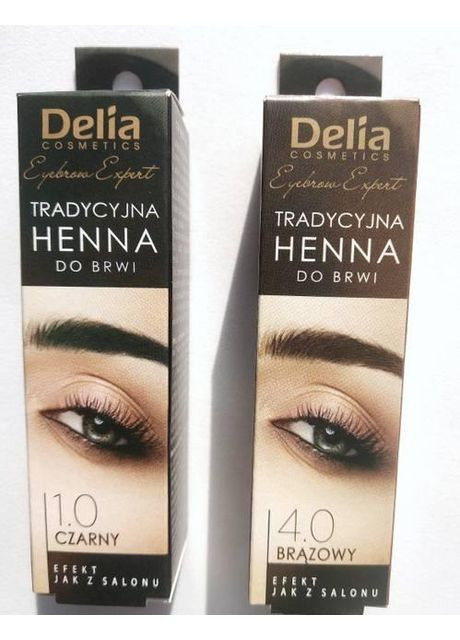 Фарба для брів на основі хни Henna 2 г Чорна Delia Cosmetics (302722797)