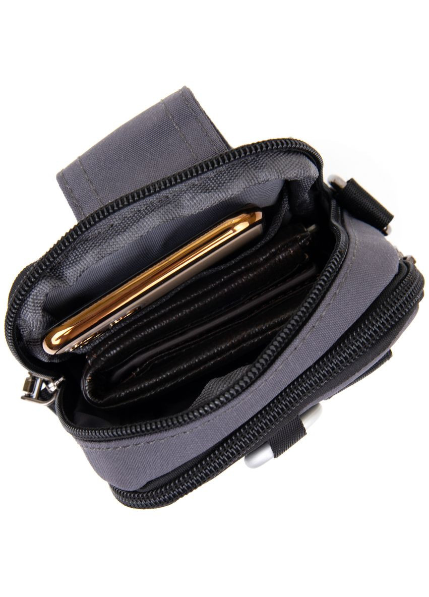 Сумка чоловіча через плече на нейлон 20646 Сірий Vintage (302007926)