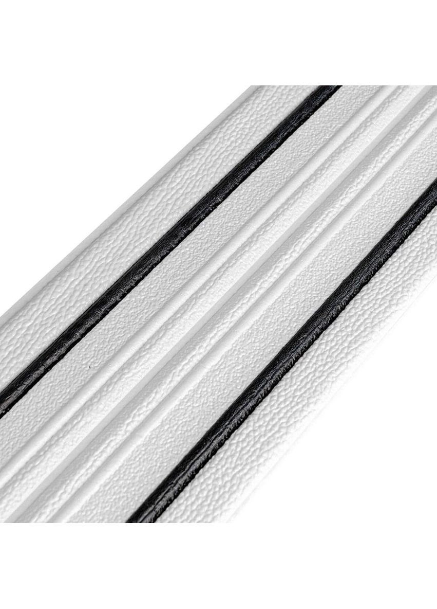 Плинтус РР самоклеящийся 2300х140х4мм Белый с черной полоской (D) SW-00001810 Sticker Wall (357207347)