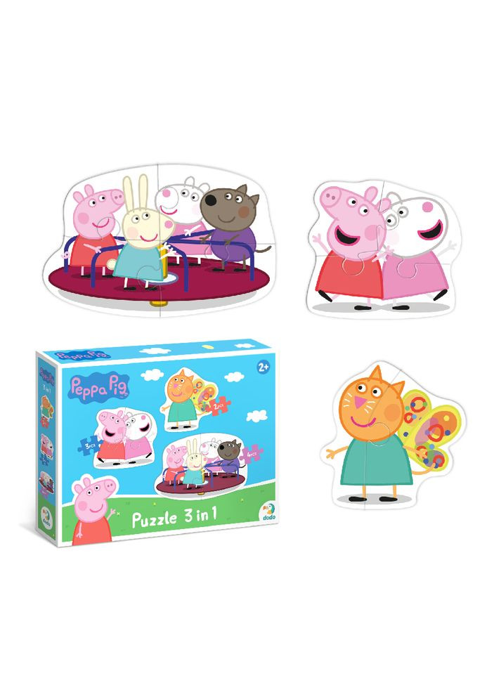 Пазл 3 в 1 "Peppa Pig", 2, 3, 4 елементи 200339, в коробці (4823115904904) Dodo (292709117)
