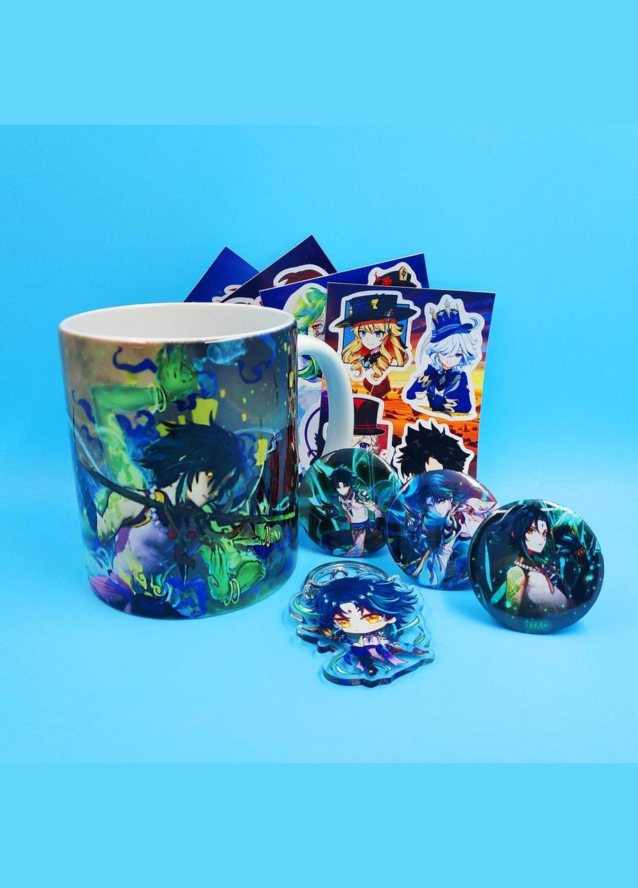Коллекционный Мини-Бокс Сяо с чашкой из Геншин Импакт No Brand (348357897)