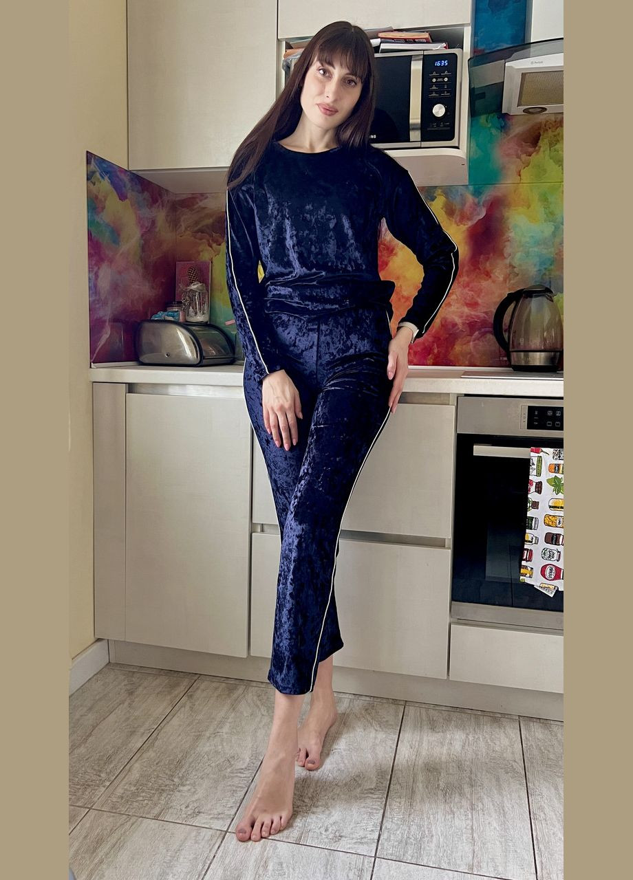 Фіолетова всесезон домашній велюровий костюм 2 Льва