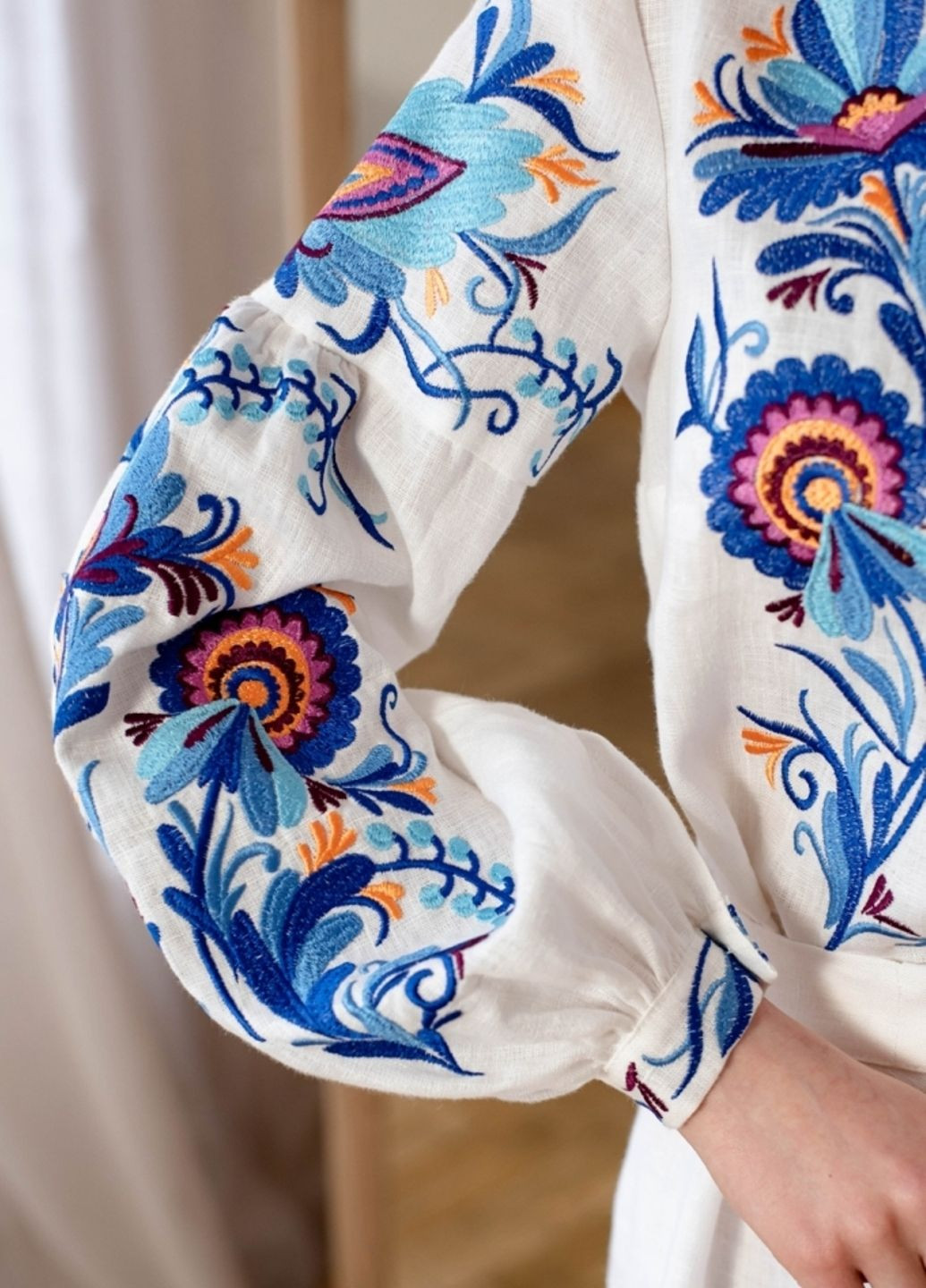 Белая платье Vyshyvanka узор украинская символика (331291006)