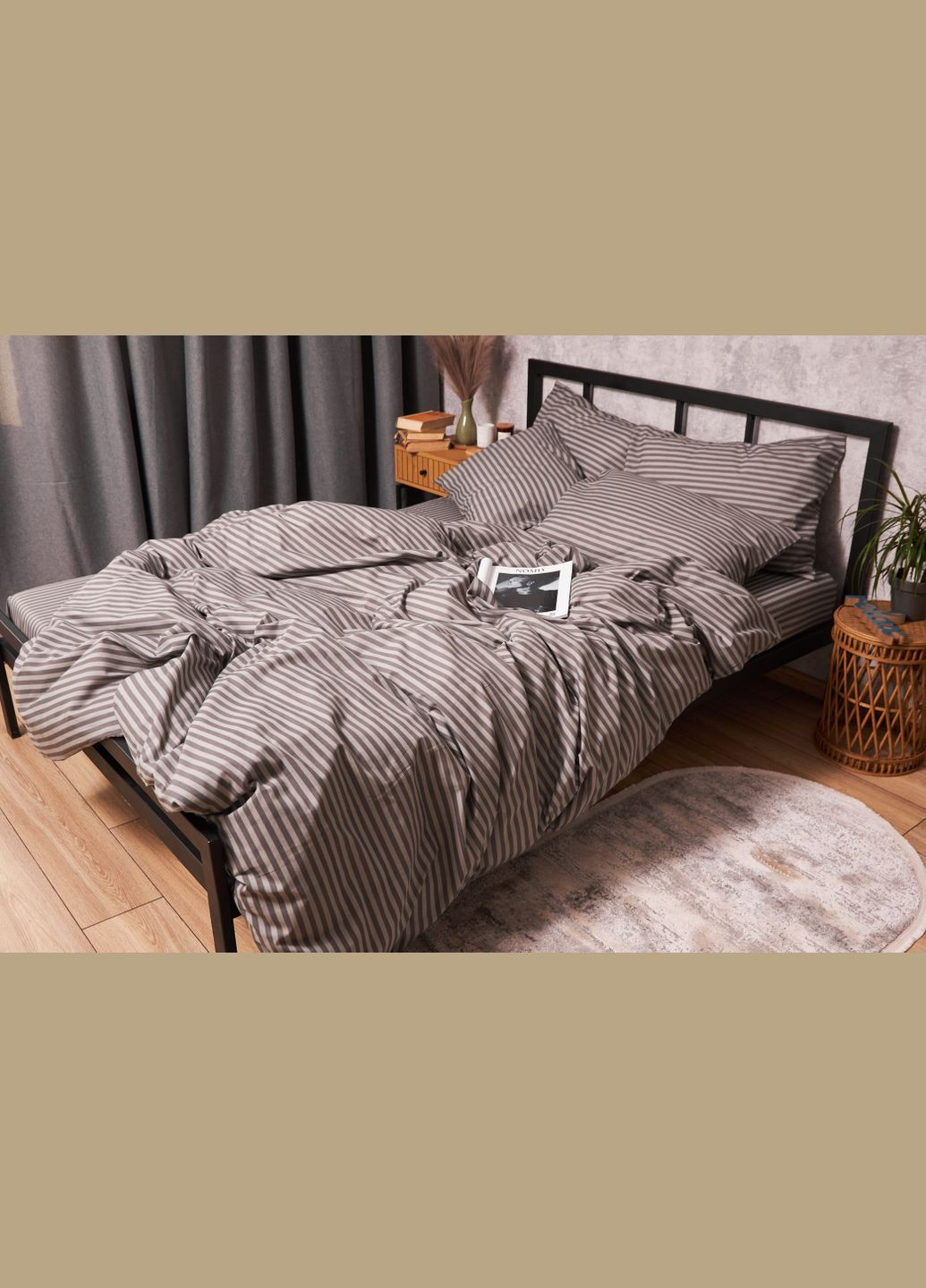 Комплект постельного белья Бязь Gold Люкс семейный 160х220х2 наволочки 2х70х70 (MS-820003462) Moon&Star Ice Grey (288043882)