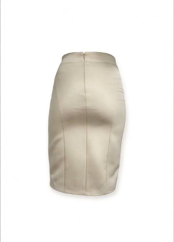 Кремовая повседневная однотонная юбка кремовый Silvian Heach