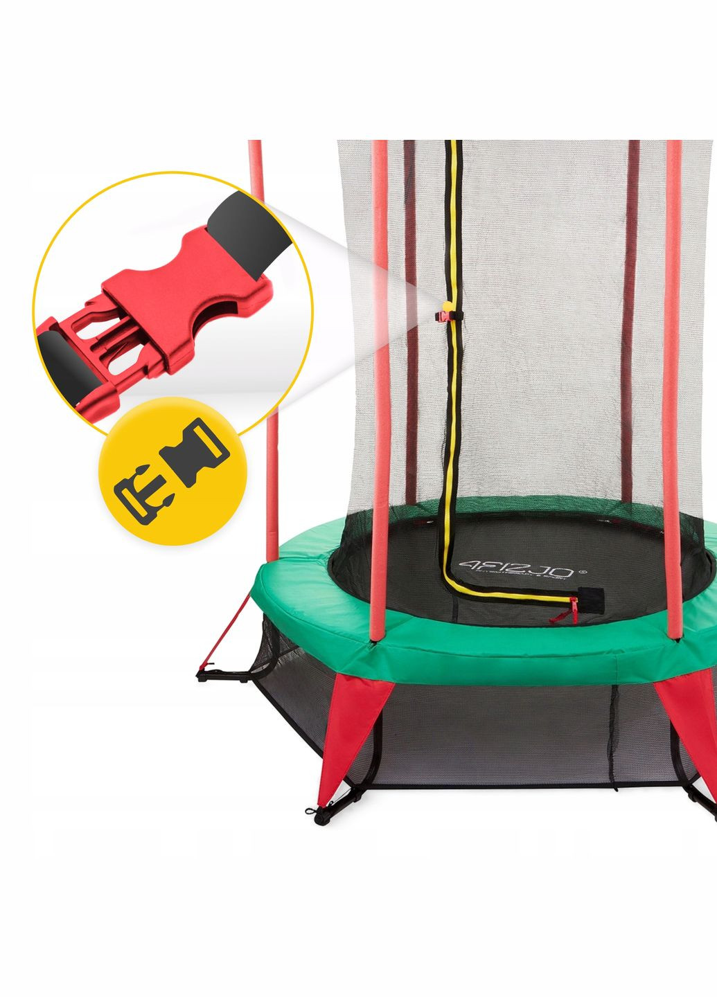 Батут детский для дома Kids 140 см Green/Red (P-5907739319456) 4FIZJO (324264857)