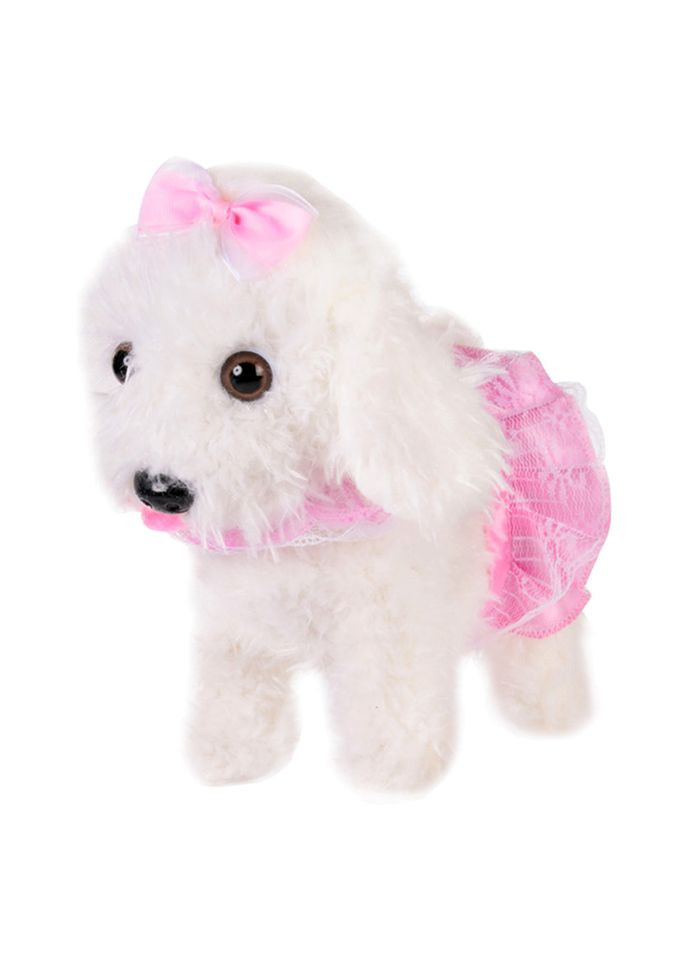 Мягкая интерактивная собачка CL1738A/B на поводке Белый Bambi (344447866)