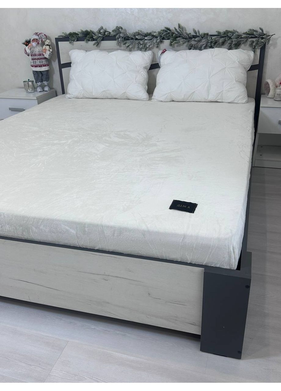 Велюровая простыня на резинке 160*200см Vishnya (372113109)