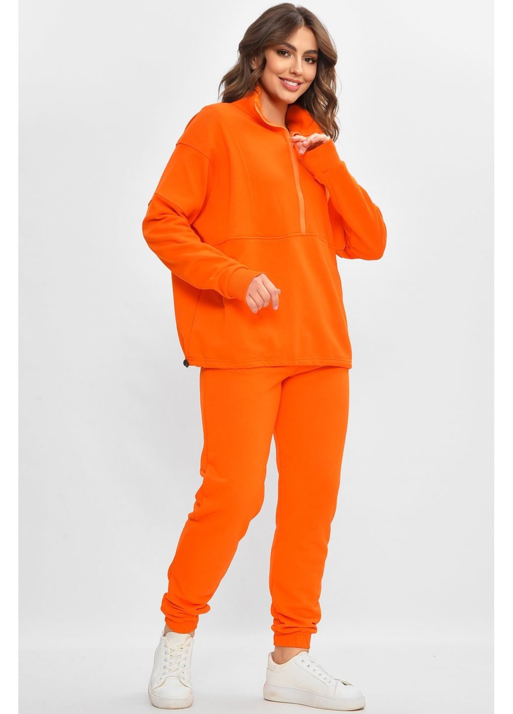 Спортивный костюм женский оранжевого цвета Let's Shop (362556200)