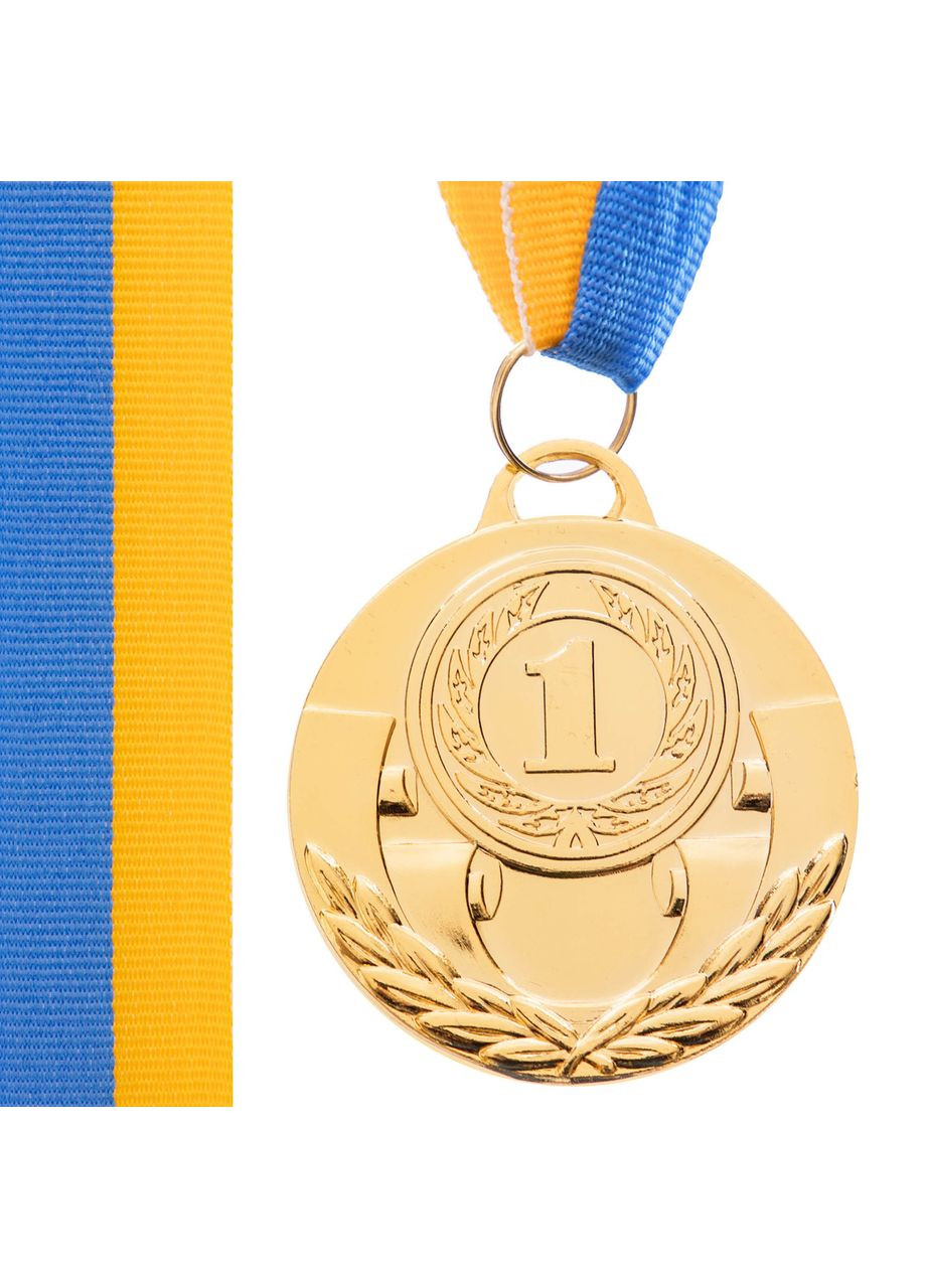 Медаль спортивна зі стрічкою AIM d-5см C-4842 (метал, 25g, 1-золото) SP-Sport (361434597)