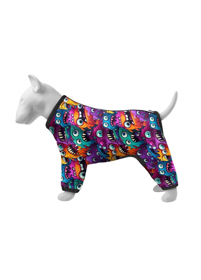 Вітровка для собак WAUDOG Clothes, малюнок "Зубасті монстри",, В 30-34 см, С 19-21 см Collar (362582795)