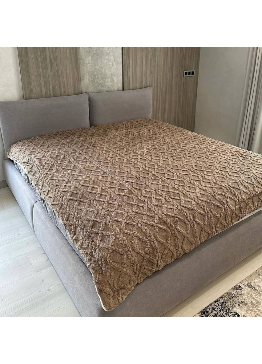 Плед Візерунок 20767 200х230 см коричневий Dushka Home (368763965)