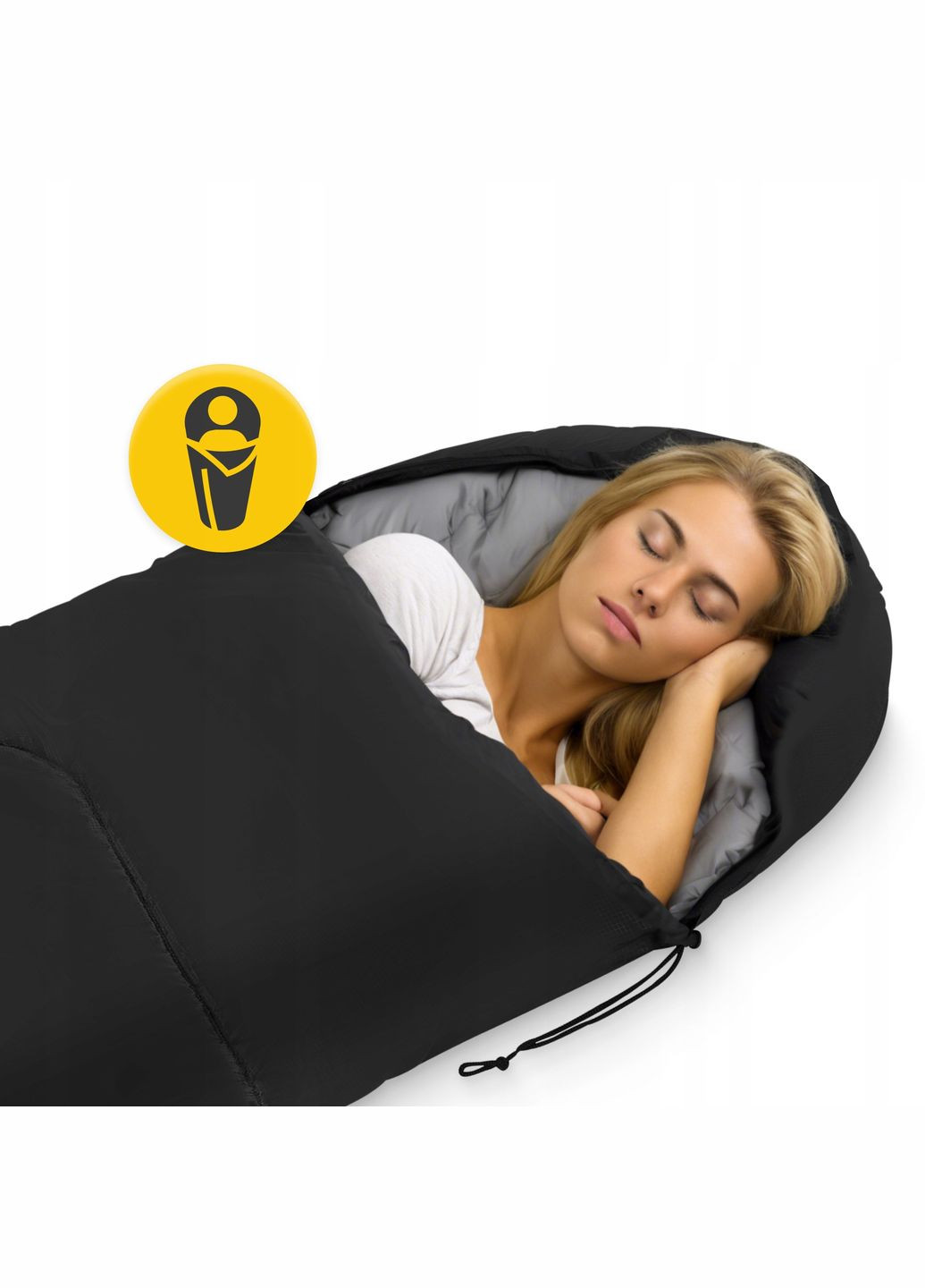 Спальний мішок (спальник) ковдра 2 в 1 Standard 8...+20°C R Black/Grey () Mountain Goat P-5905973400954 (295926458)