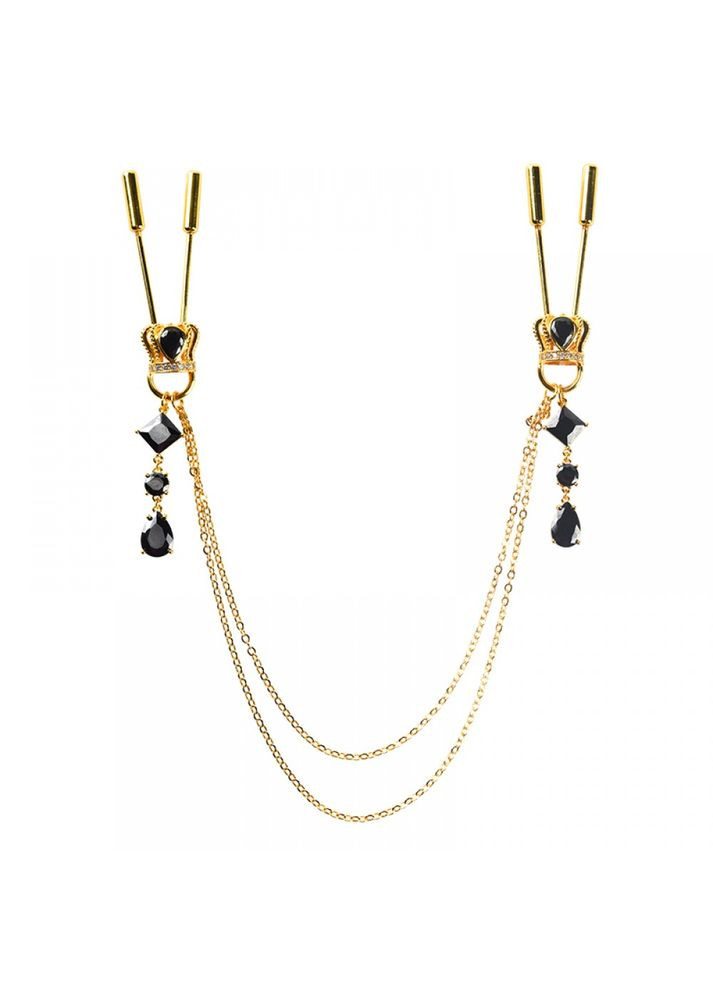 Затискачі для сосків на ланцюжку у вигляді корони з підвісками UPKO (306441250)