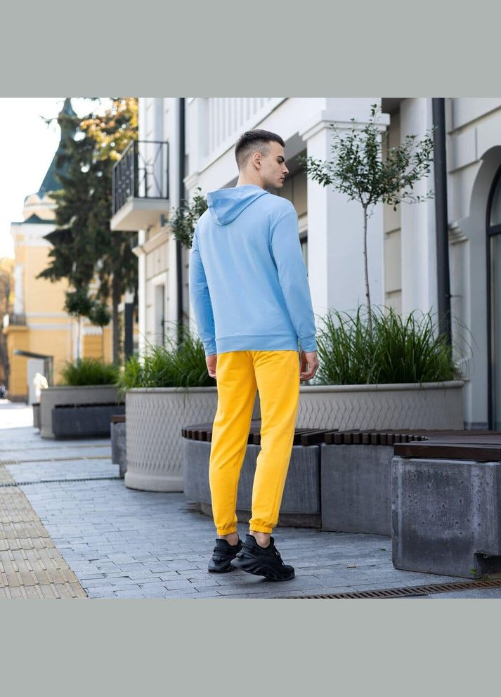 Мужское демисезонное худи светло-синий No Brand (346085332)