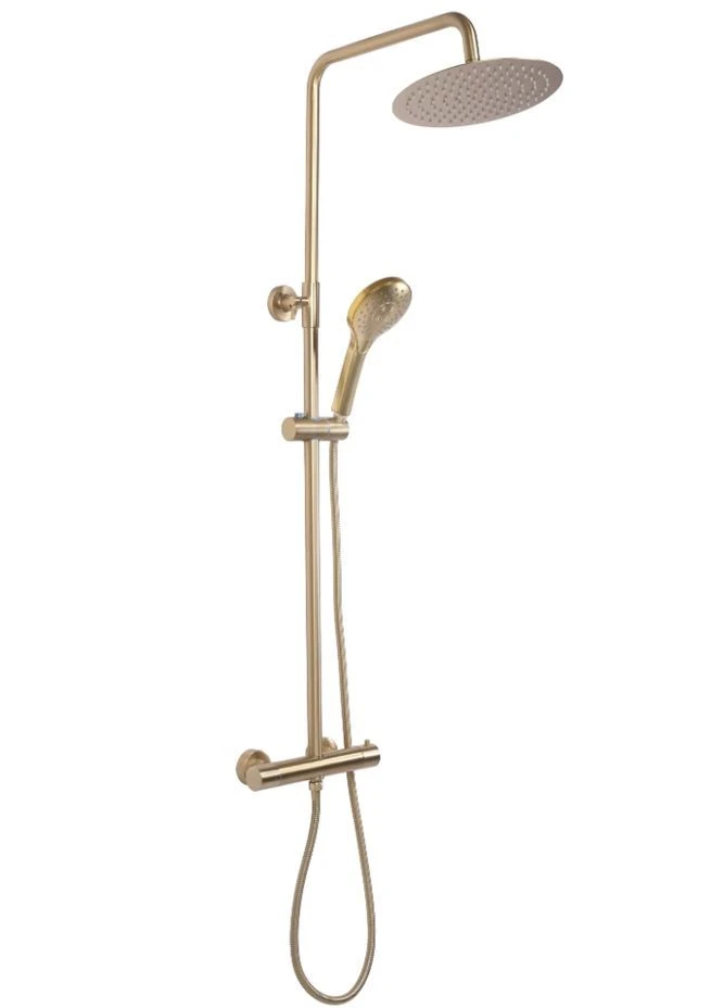 Душевой гарнитур VINCENT BRUSHED GOLD матовое золото с термостатом Rea (401885450)