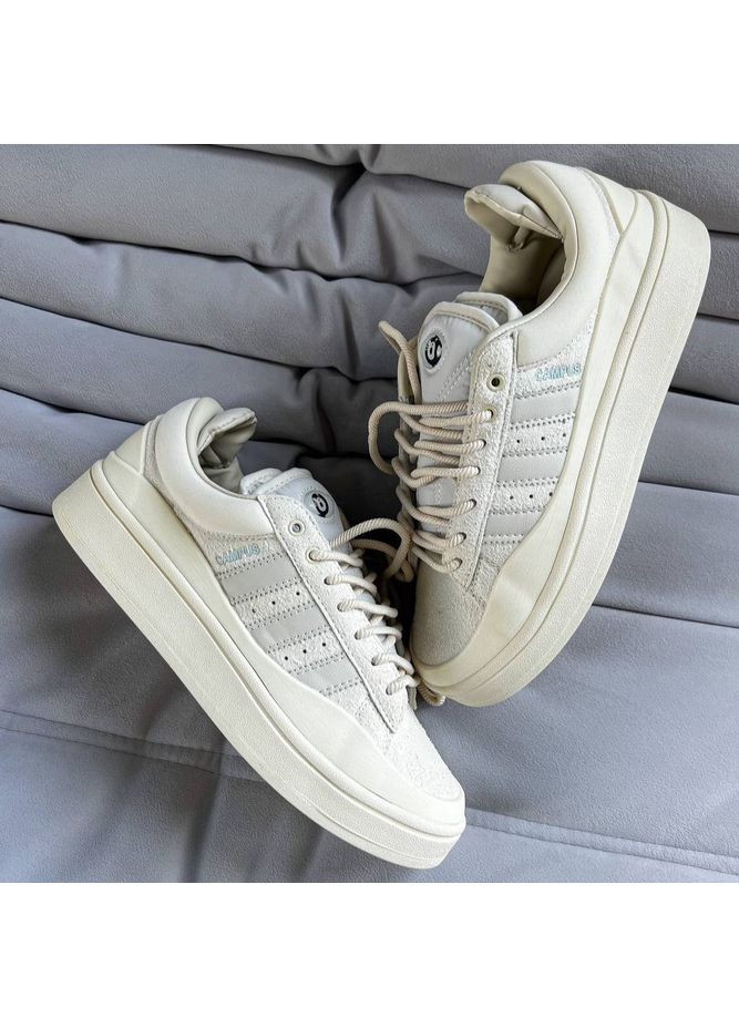 Кросівки жіночі і чоловічі Adidas Campus x Bad Bunny Beige | Адідас Кампус Бед Банні бежеві No Brand бежеві демісезони (348419309)