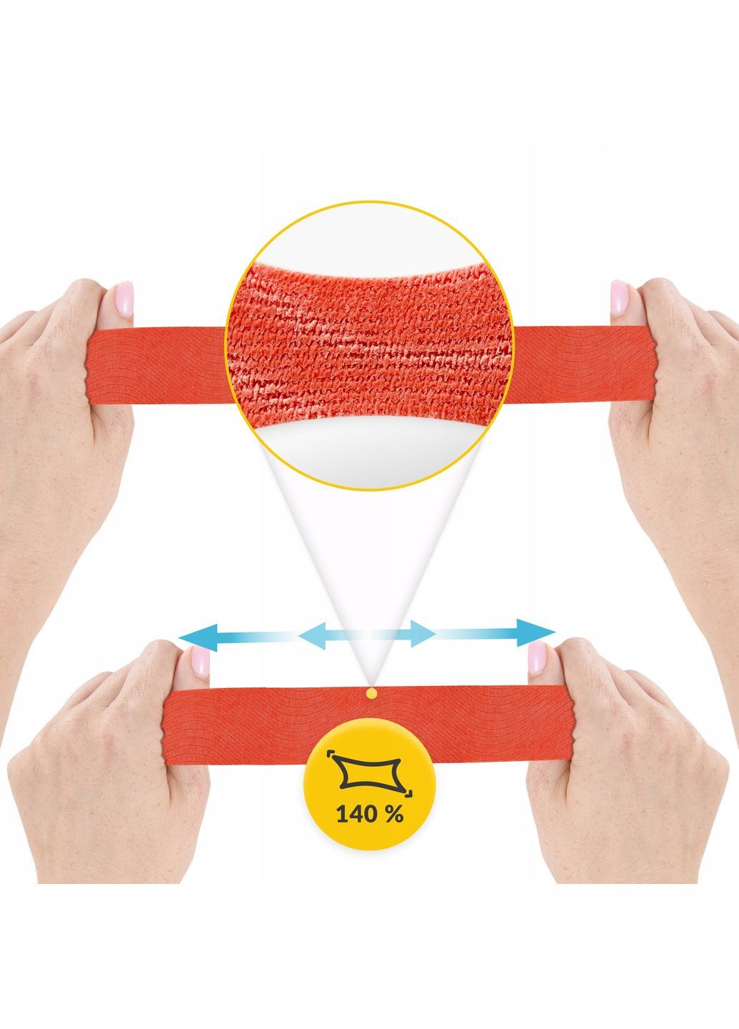 Лента кинезиологическая (кинезио тейп) 5 см x 5 м Red () 4FIZJO P-5907739318800 (344588353)