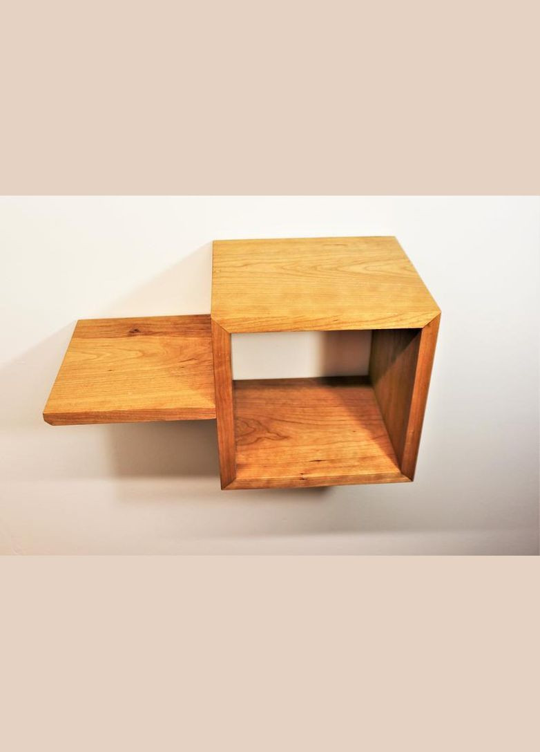 Настенная полка из дерева Тьюринг 1 ваниль (НСП-104102) No Brand (328081956)