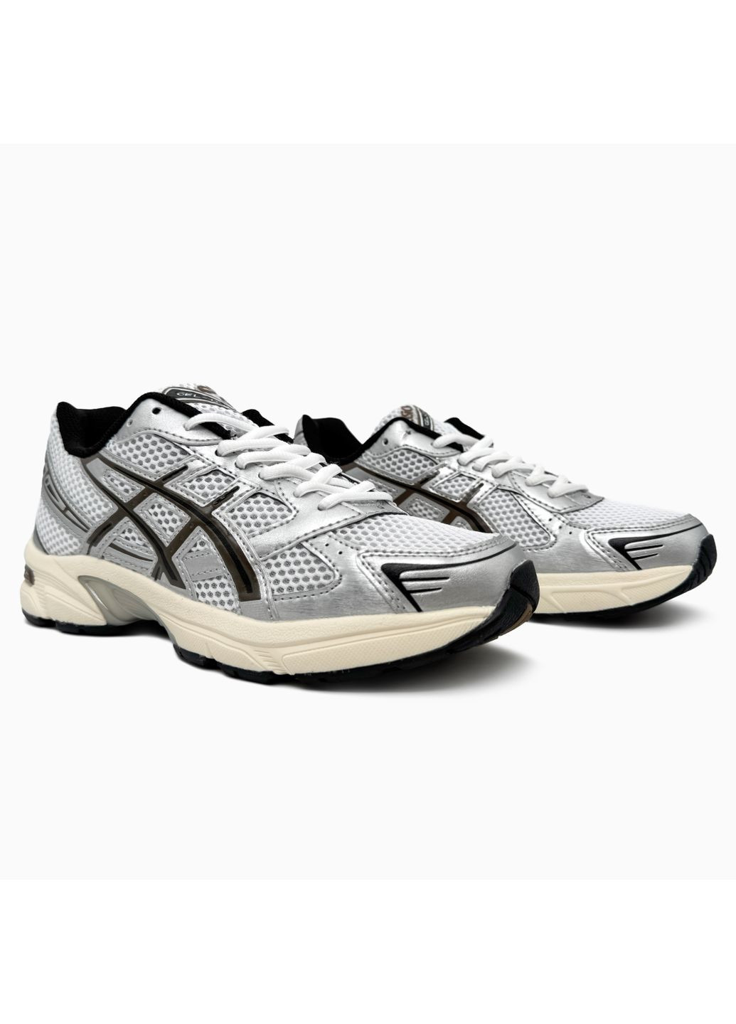 Белые демисезонные кроссовки мужские asics gel-1130 white / silver / brown асикс гель 1130 No Brand