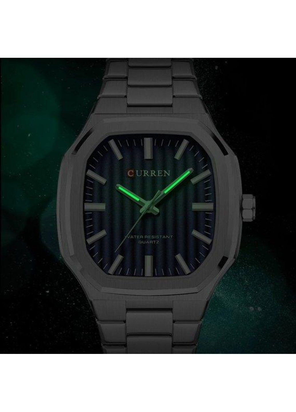 Часы мужские наручные Quadro (Серебристые) Curren (314483553)