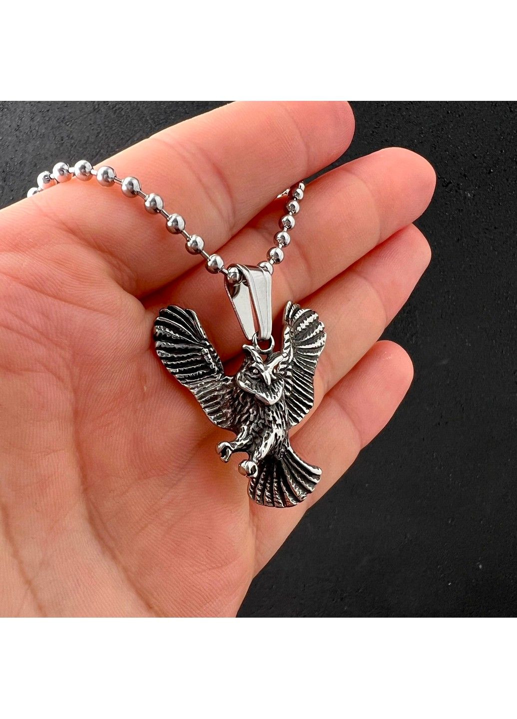 Готичний панк кулон сова з медичної сталі PS-007 No Brand (299340300)